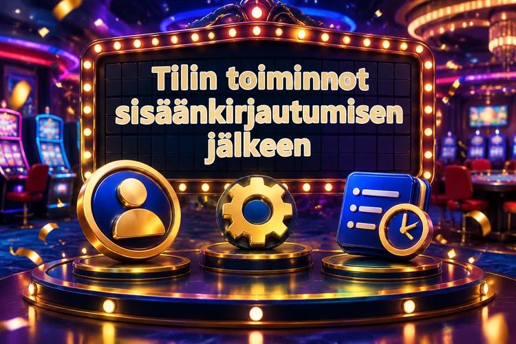 Tilin toiminnot sisäänkirjautumisen jälkeen
